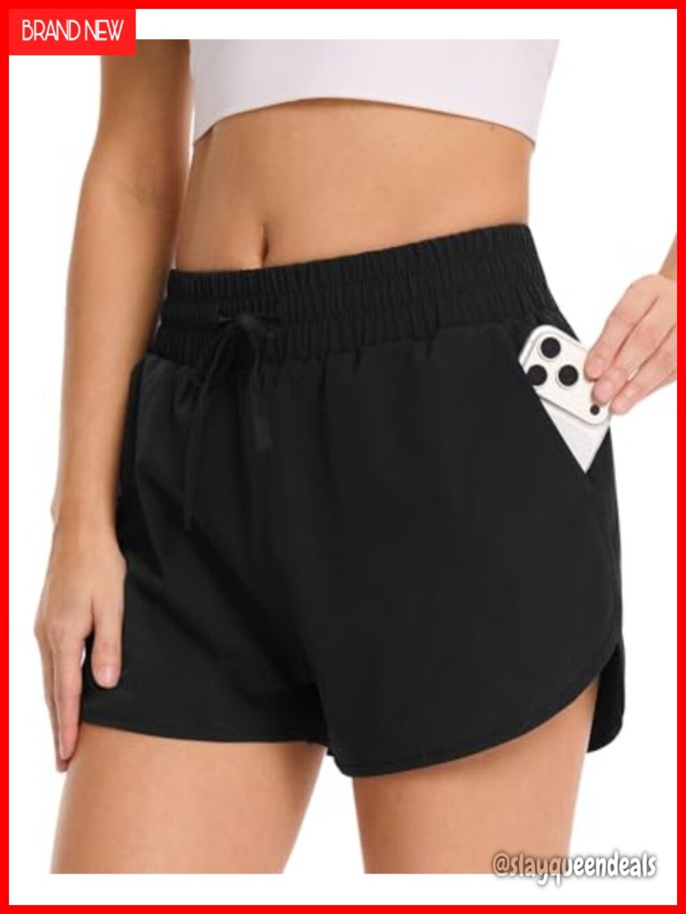 GAYHAY Women's Quick Dry Running Shorts High Waisted Athletic Gym Shorts Pockets